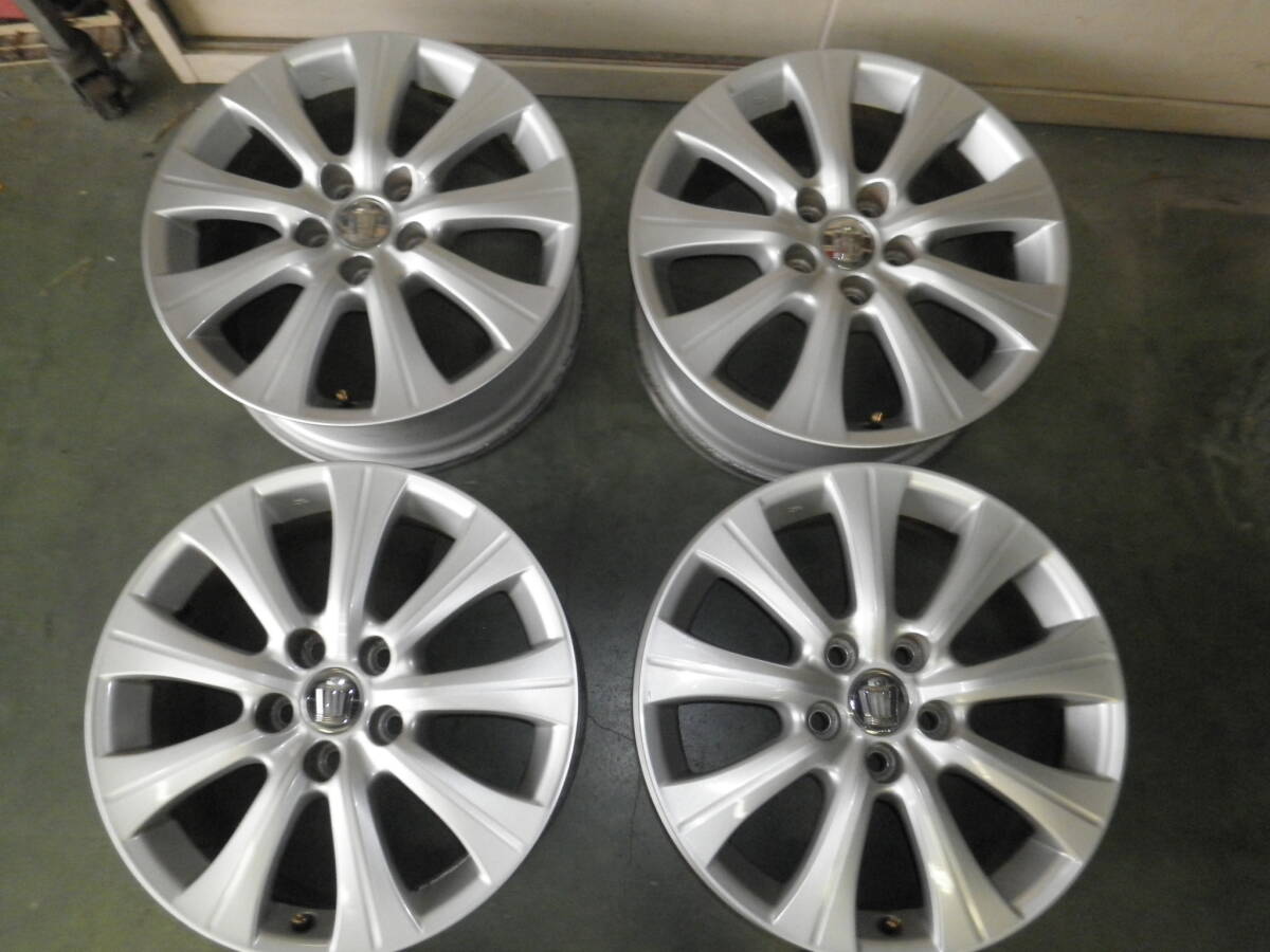 レクサス GS純正 17インチ 7.5J +45 5H 114.3 4本セット クラウンのキャップ付 Lマークキャップ無し 福岡 流用 トヨタ拍卖