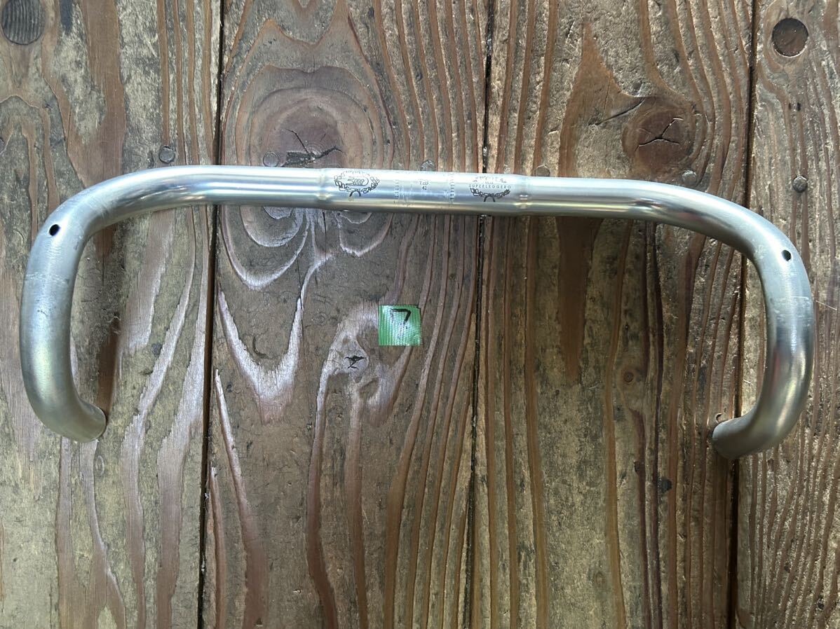 可動品 ビンテージ ドロップハンドル 重量234g『 3ttt スーパーレゲロ TDF SUPERLEGGERO 外x外42cm C-C400mm 』26mm径 穴あけ及エンド部切拍卖