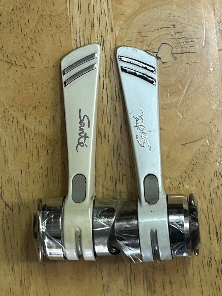 送料込 可動品 片方黄ばみ有 当時物 ビンテージ『シマノ サンテ 直付けWレバー』フリクリション/7sインデックス切り替え式 シフター拍卖