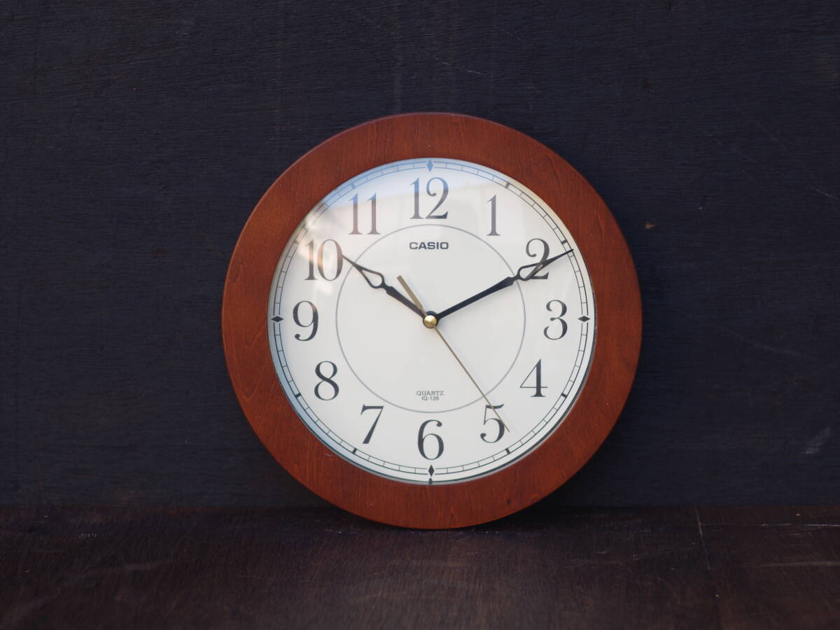 M10894 CASIO 壁掛け時計 IQ-126 QUARTZ カシオ 直径26cm 動作確認OK 80サイズ0606 拍卖