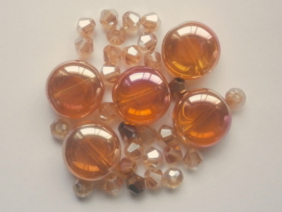 ガラスビーズ★丸★ブラウン系★A拍卖