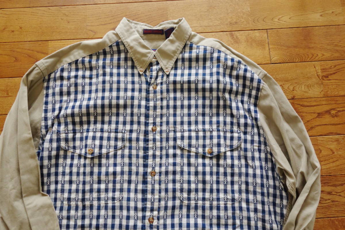 90'sビンテージSEROパネル切り替えビッグシャツL拍卖