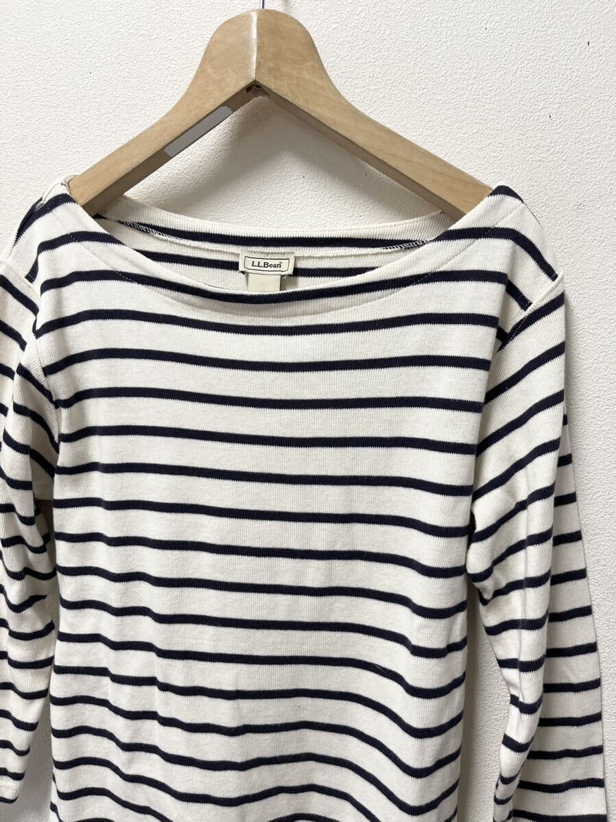送料¥185 LL BEAN エルエルビーンバスクシャツ ボーダー カットソー M拍卖