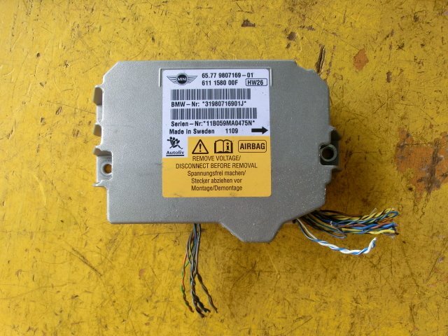 ★BMWミニ コンピューター 平成23年 CBA-ZA16 エアバック 9807169 クーパー クロスオーバー11.7万km 即決あり R60系拍卖