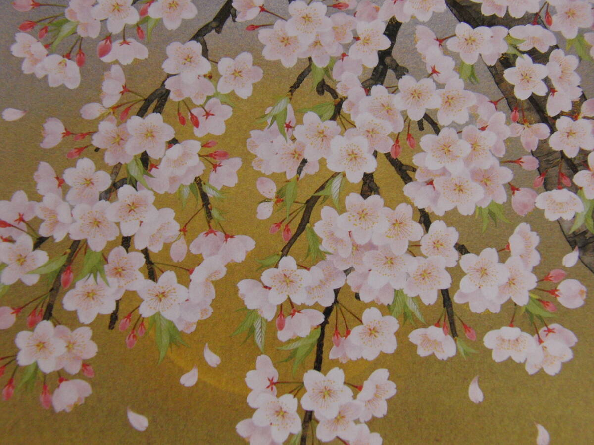 森田りえ子、【枝垂れ桜】、希少な額装用画集より、厳選、新品額装、マット額装付、状態良好、日本人画家拍卖