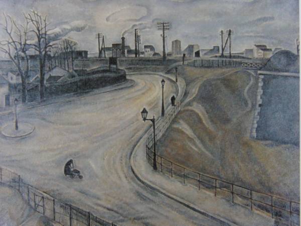 藤田嗣治、【パリ風景】、希少画集画、高級新品額・額装付、状態良好、送料無料、レオナール・フジタ Leonard Fujita拍卖