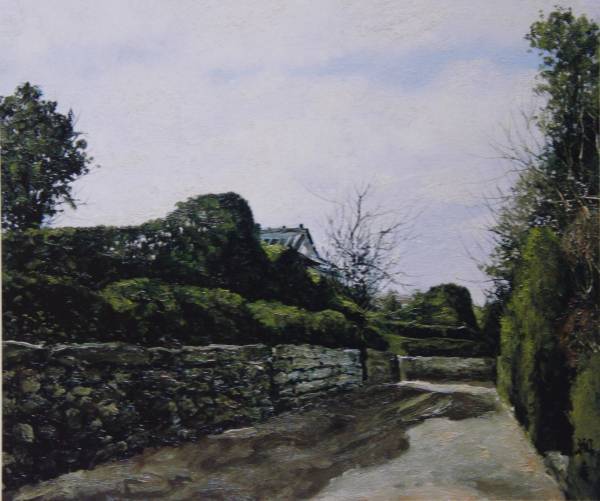 向井潤吉、【知覧の裏小路】、豪華・希少画集画、新品高級額・額装付、状態良好、送料無料、風景画拍卖