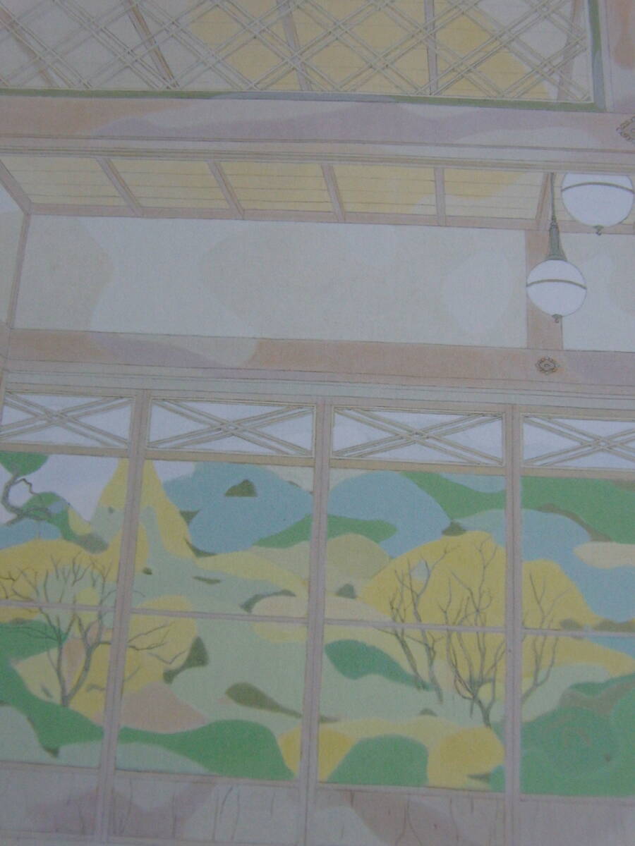 伊藤髟耳、【ちょっと昔のたたずまい 清遠閣】、希少な額装用画集より、厳選、新品額装、マット額装付、状態良好、日本人画家拍卖