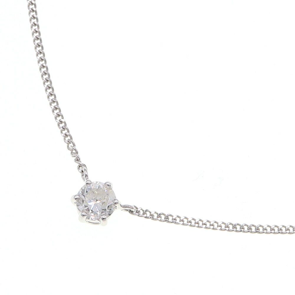 ダイヤモンド ネックレス 一粒 D0.54ct Pt850 中古 ペンダント アクセサリー ジュエリー チョーカー ジュエリー拍卖