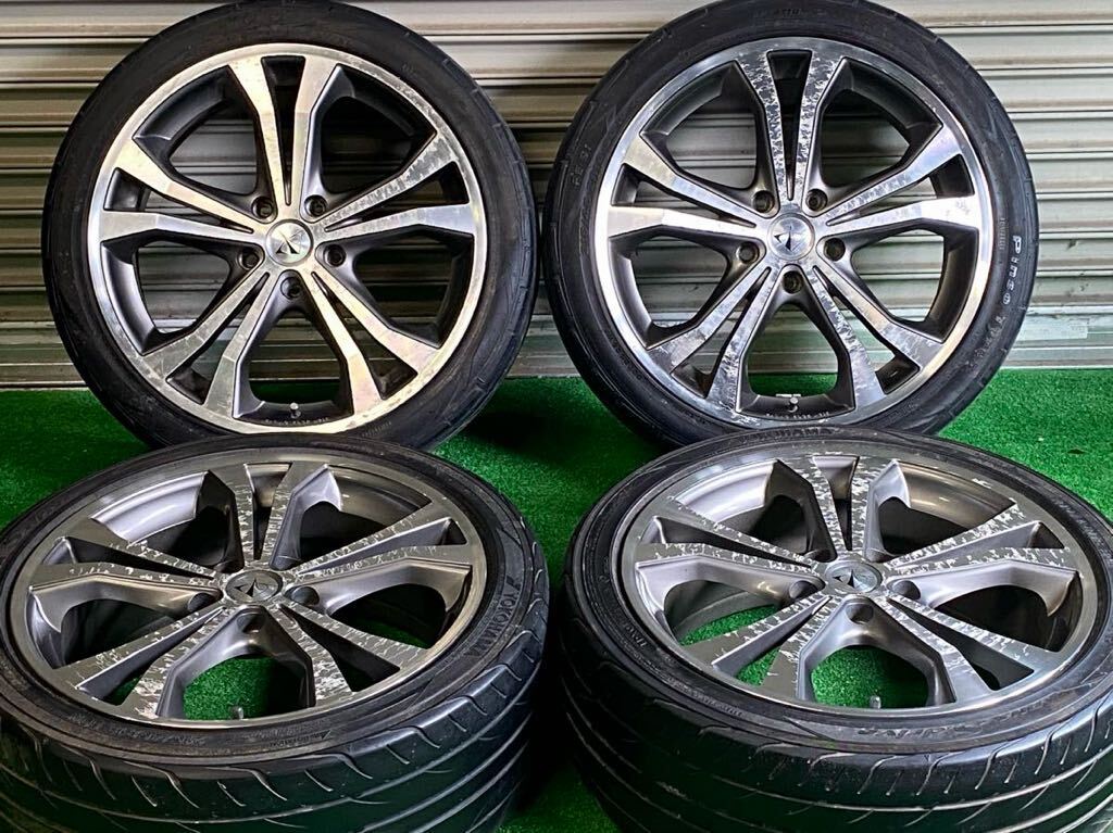 【カスタム用に!】LEADING EDGE 18in 7.5J +53 PCD114.3 215/45R18 ノア ヴォクシー ステップワゴン アクセラ エスクァイア拍卖