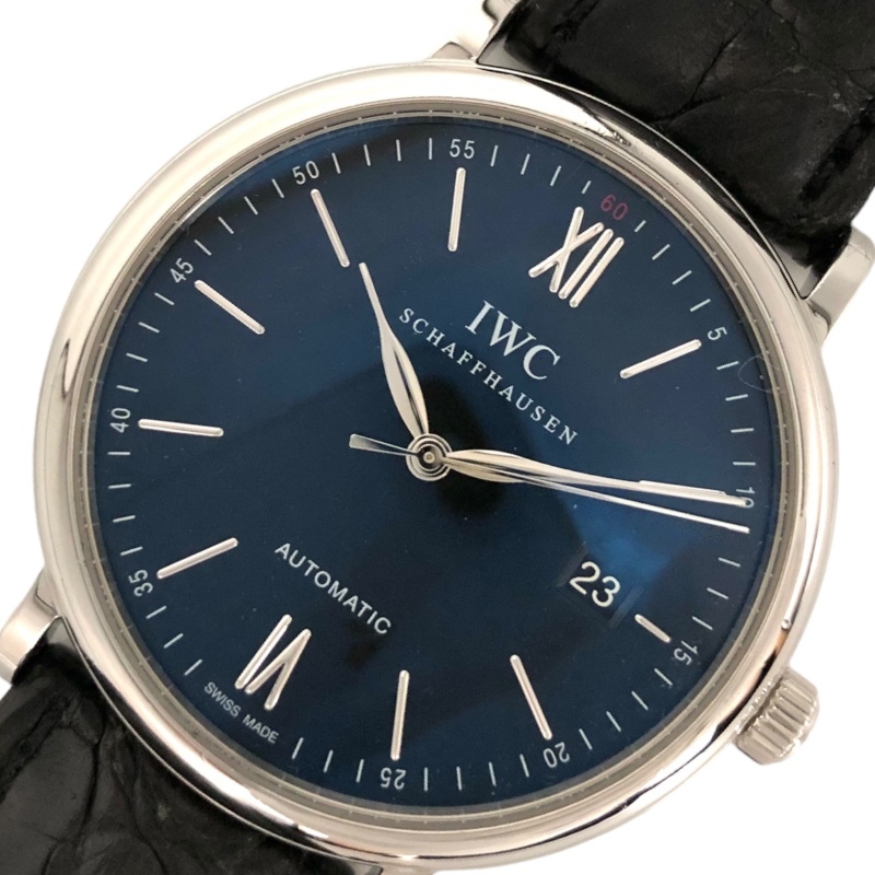 インターナショナルウォッチカンパニー IWC ポートフィノ オートマティック IW356502 黒文字盤 ステンレス 腕時計 メンズ 中古拍卖
