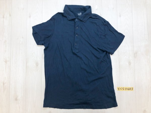 メンズ made in USA ストレッチ 薄手 半袖ポロシャツ 紺拍卖