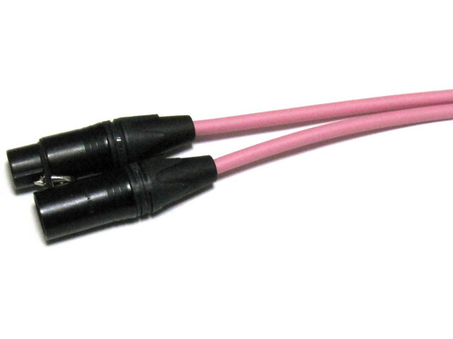 CANARE/カナレ XLRケーブル キャノンメス-キャノンオス (1m) (ブラックコネクタ) (桃/PINK)拍卖