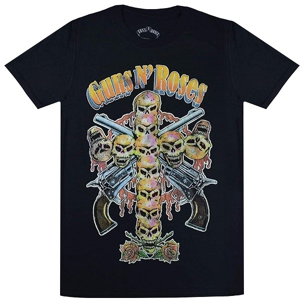 GUNS N' ROSES ガンズアンドローゼズ Skull Cross 80s Tシャツ Sサイズ オフィシャル拍卖