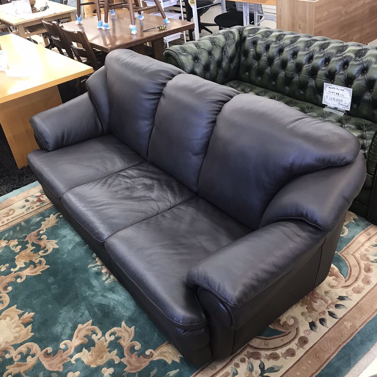 Enzo Dambrosio IDC大塚家具 総革 3人掛けソファ 268拍卖