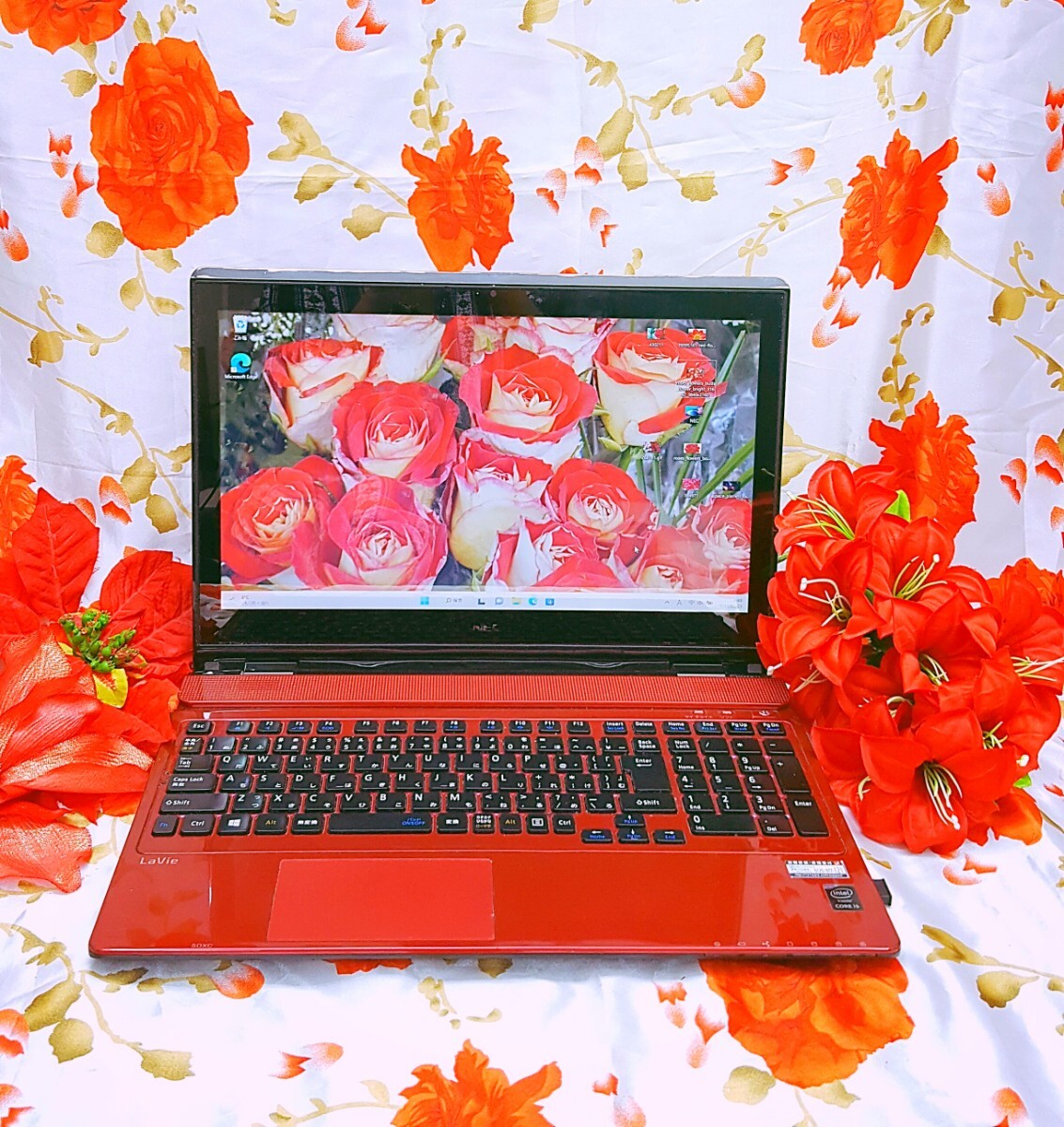 最新Win11搭載/新品SSD256GB/5世代Corei3/オフィス/動画編集/新品マウス/メモリ8GB/ソフト多数/ZOOM/レッド色LAVIE/テレビ見放題拍卖