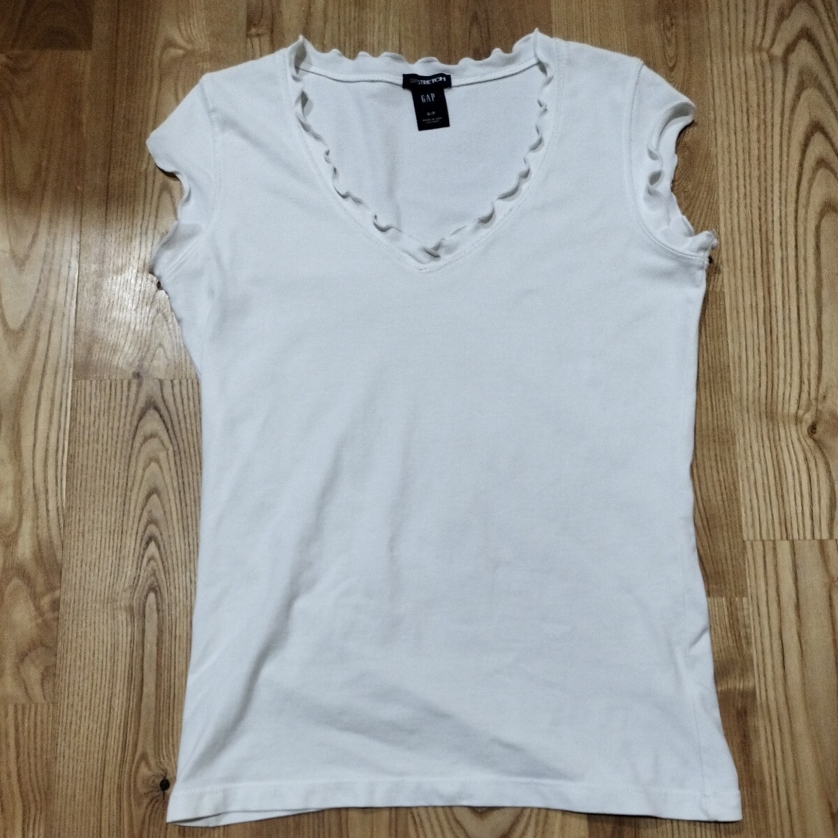 GAP 半袖Tシャツ カットソー 白 サイズS ストレッチ素材拍卖