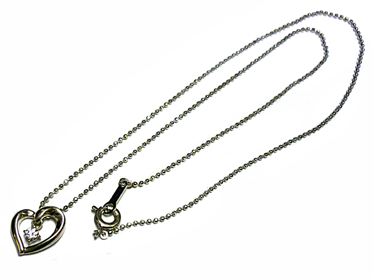 ☆SALE☆ 4℃ シルバーネックレス ハートモチーフ 特価拍卖