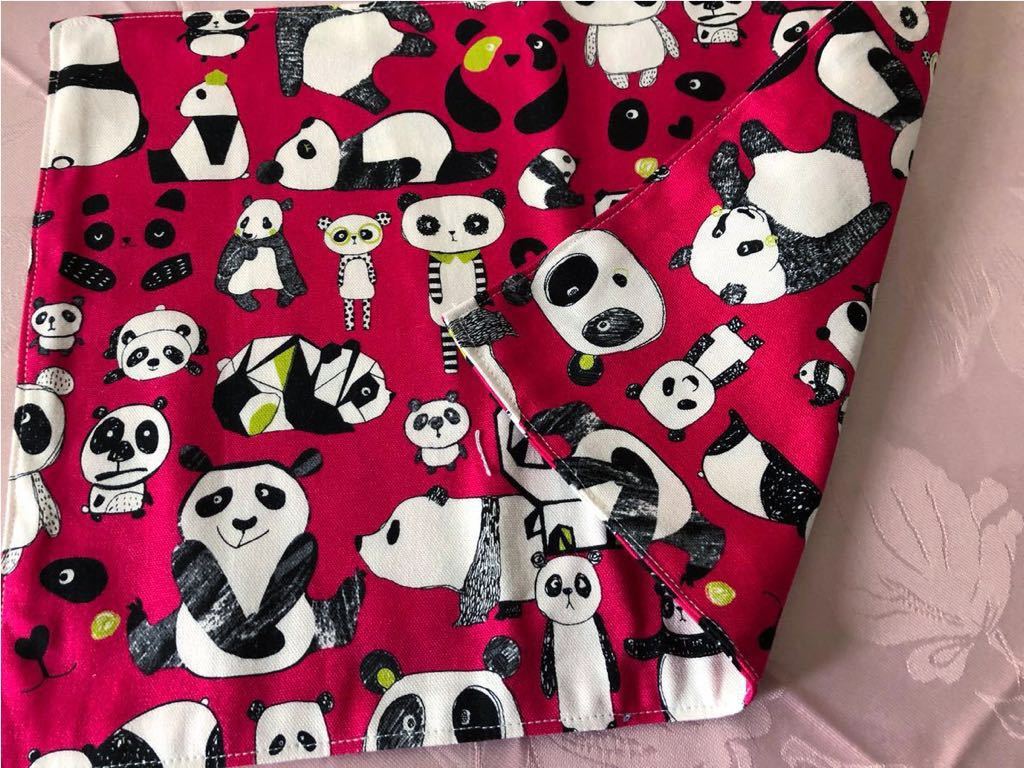 No.23 裏付ランチョンマット ハンドメイド 25x35 パンダ拍卖