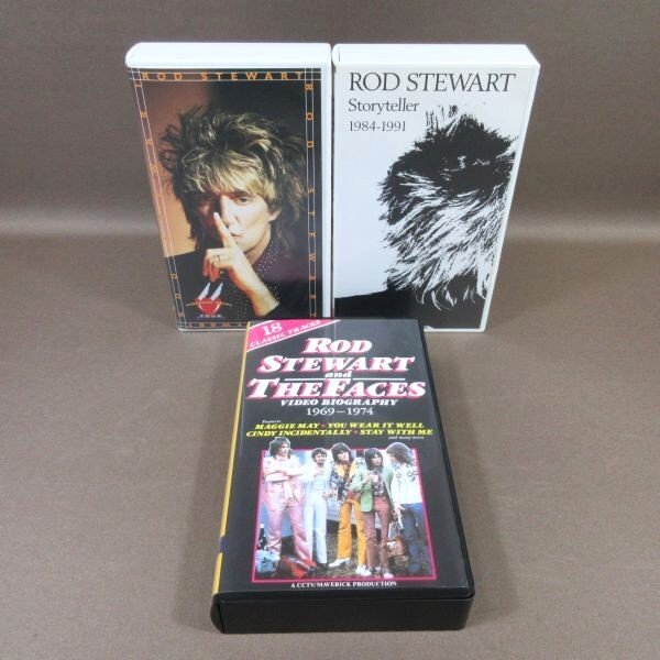 M696●ロッド・スチュワート「…&ザ・フェイセス」「ストーリーテラー1984-1991」「ヴァガボンド・ハート・ツアー」VHSビデオ計3点セット拍卖