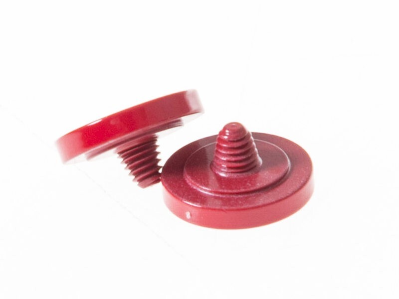 ねじ込み式 ソフト レリーズ シャッター ボタン 真鍮 窪みタイプ#レッド拍卖