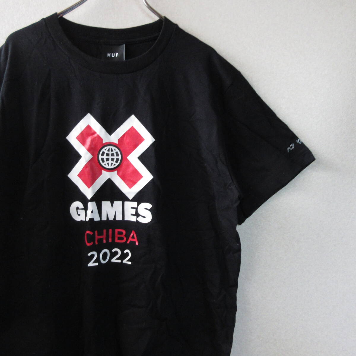 ○未使用品 HUF ハフ◆2022 XGAMES 千葉 Tシャツ カットソー 半袖 スケート BMX◆メンズ ブラック Mサイズ拍卖