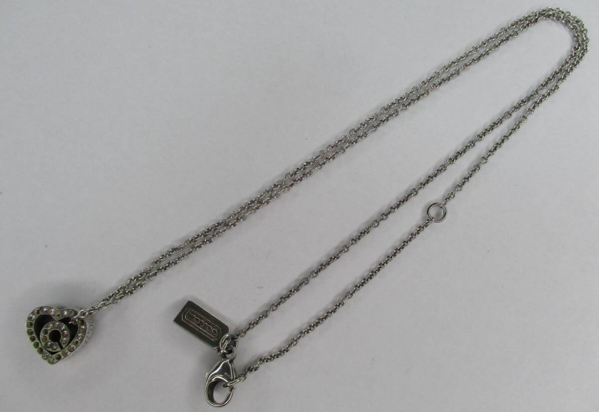 N-365 COACH コーチ 925 シルバーネックレス拍卖