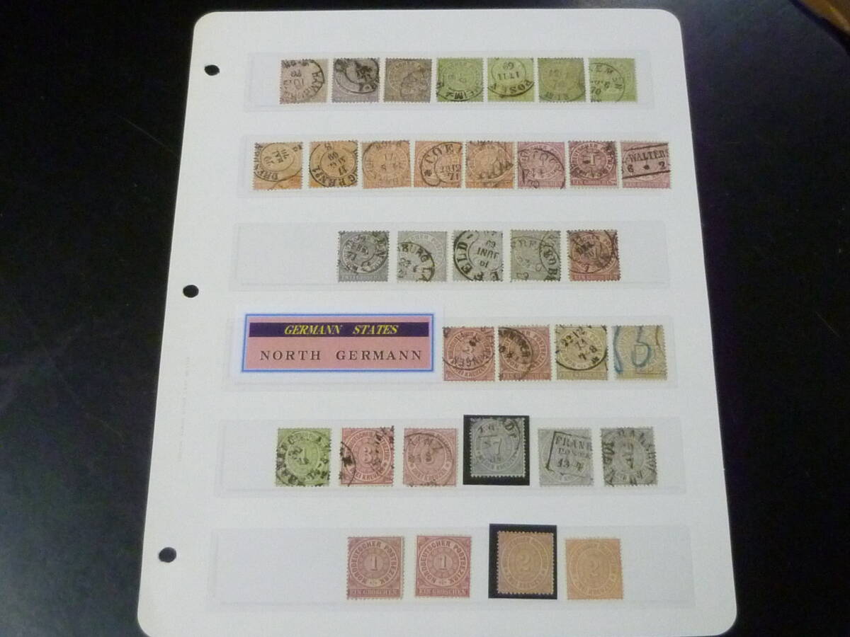 24L M №78 ドイツ切手 GERMANN STATES 1869年 NORTH GERMAN SC#13-22 計10種 34枚 使用済・未使用NG=4種含 【SC評価 $240】拍卖