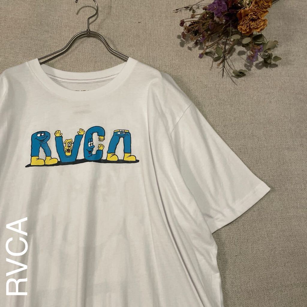 RVCA Tシャツ 半袖 ryotadaimon コラボ 未使用 美品 ルーカ ルカ メンズLサイズ カットソー トップス アート グラフィック 白拍卖