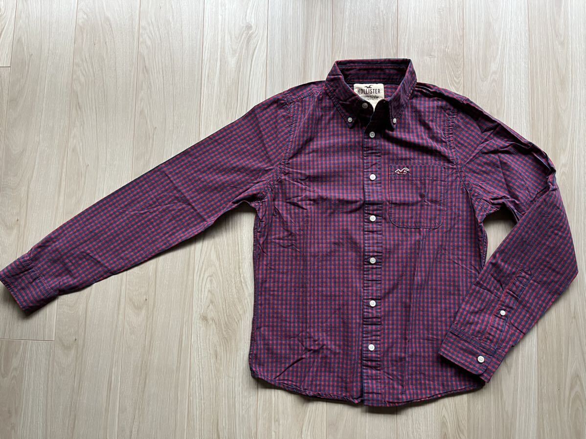 未使用タグ付◇HOLLISTER ホリスター 長袖チェックシャツ レギュラー M(日本サイズのL)拍卖
