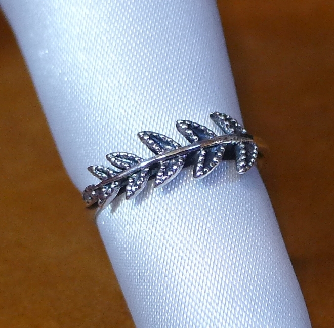 SR1689 指輪シルバー925刻リング 9号 モダンデザイン 葉 リーフ 送料無料拍卖