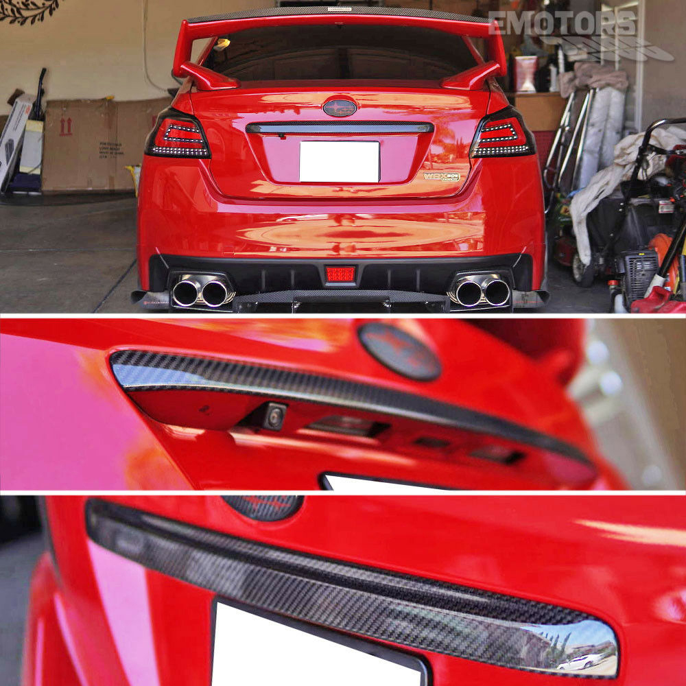 2015-2021 スバル WRX STI VA系 S4 セダン 本物のカーボン X TYPE トランクトリムカバー エアロ トランクリッドガーニッシュ拍卖