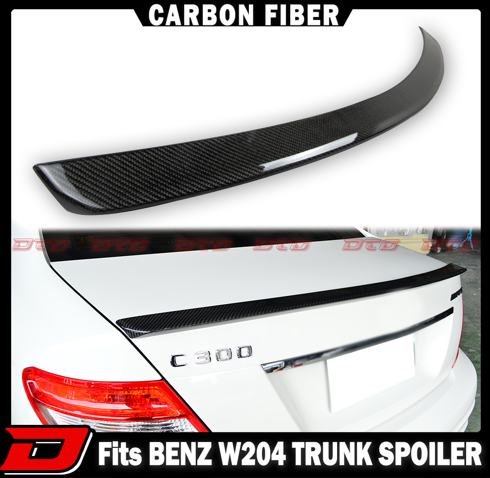 2008-2014 ベンツ Cクラス W204 セダン 本物のカーボン AMG TYPE リアトランクスポイラー エアロ ウイング スポイラー拍卖
