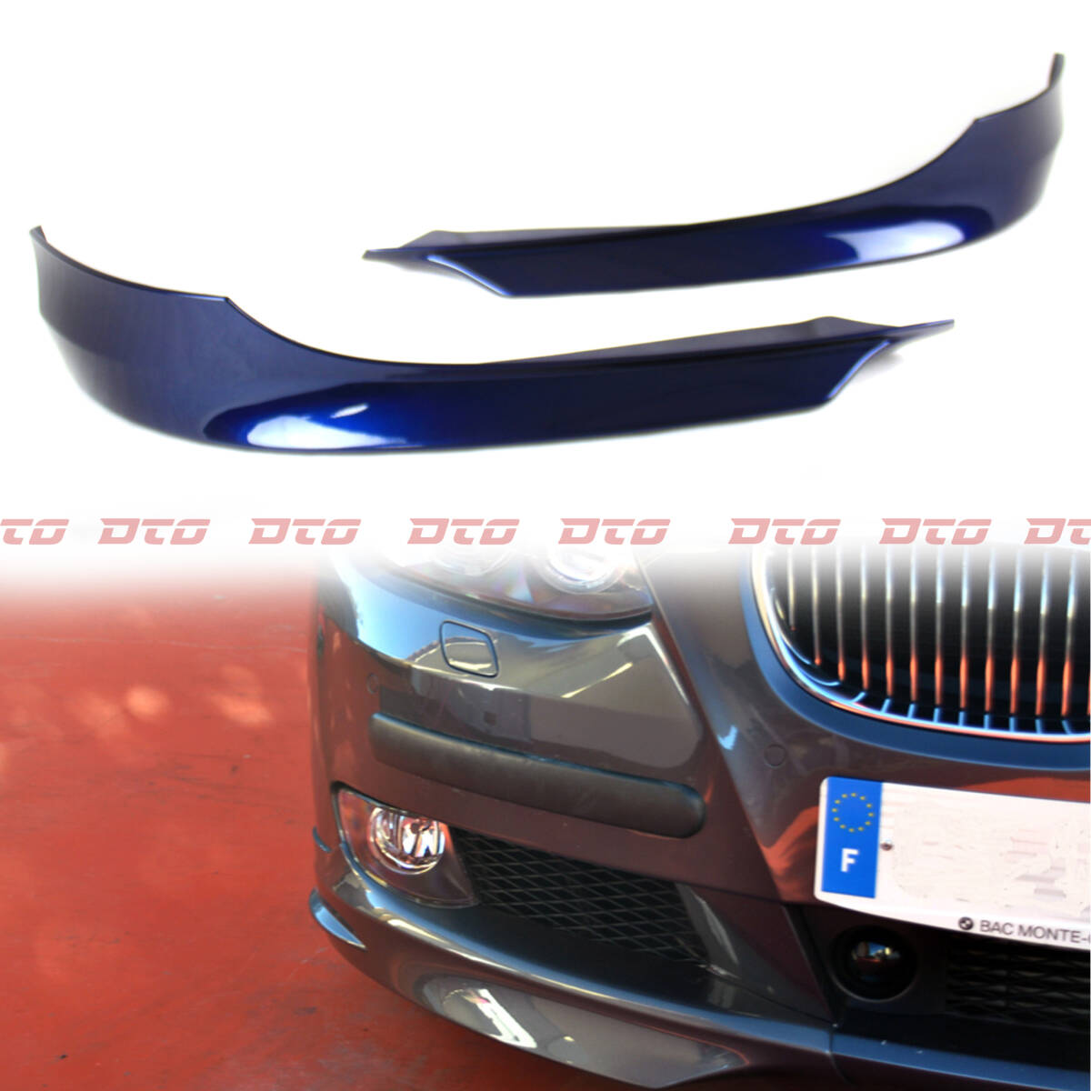 *在庫有即発送* 2007-2009前期 BMW 3シリーズ E92 E93 ノーマル用 エアロ 未塗装の素地 フロントリップスポイラー 左右2PCS スプリッター拍卖