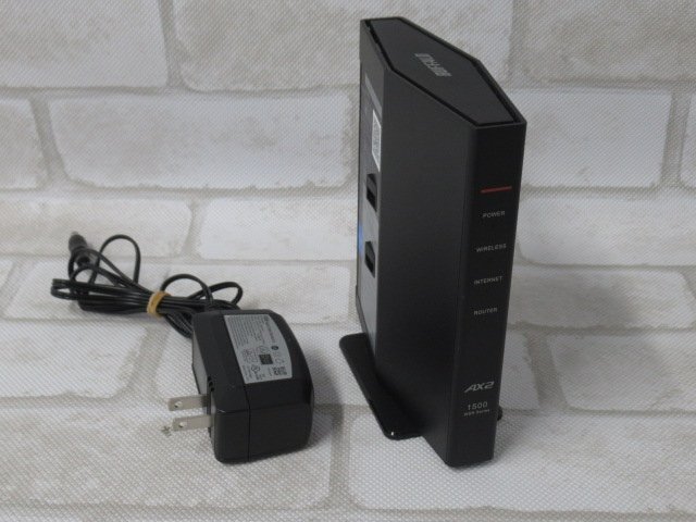 Ω 新F 0124♪ 保証有 BUFFALO【 WSR-1500AX2S-BK 】バッファロー WSR-1500AX2Sシリーズ Wi-Fi 6対応ルーター 無線LAN AC付 初期化済拍卖