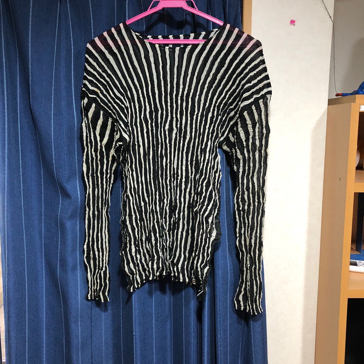 イッセイミヤケ セットアップ ストライプ柄拍卖