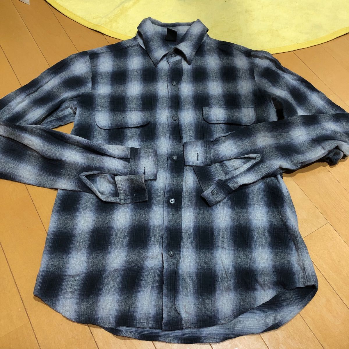 pledge ぼかしチェック ネルシャツ拍卖