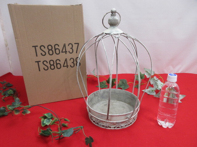 【OH3724(10)/14】アンティーク風 鳥かご風デザイン プランター 鉢カバー インテリア オブジェ 飾り H45cm拍卖