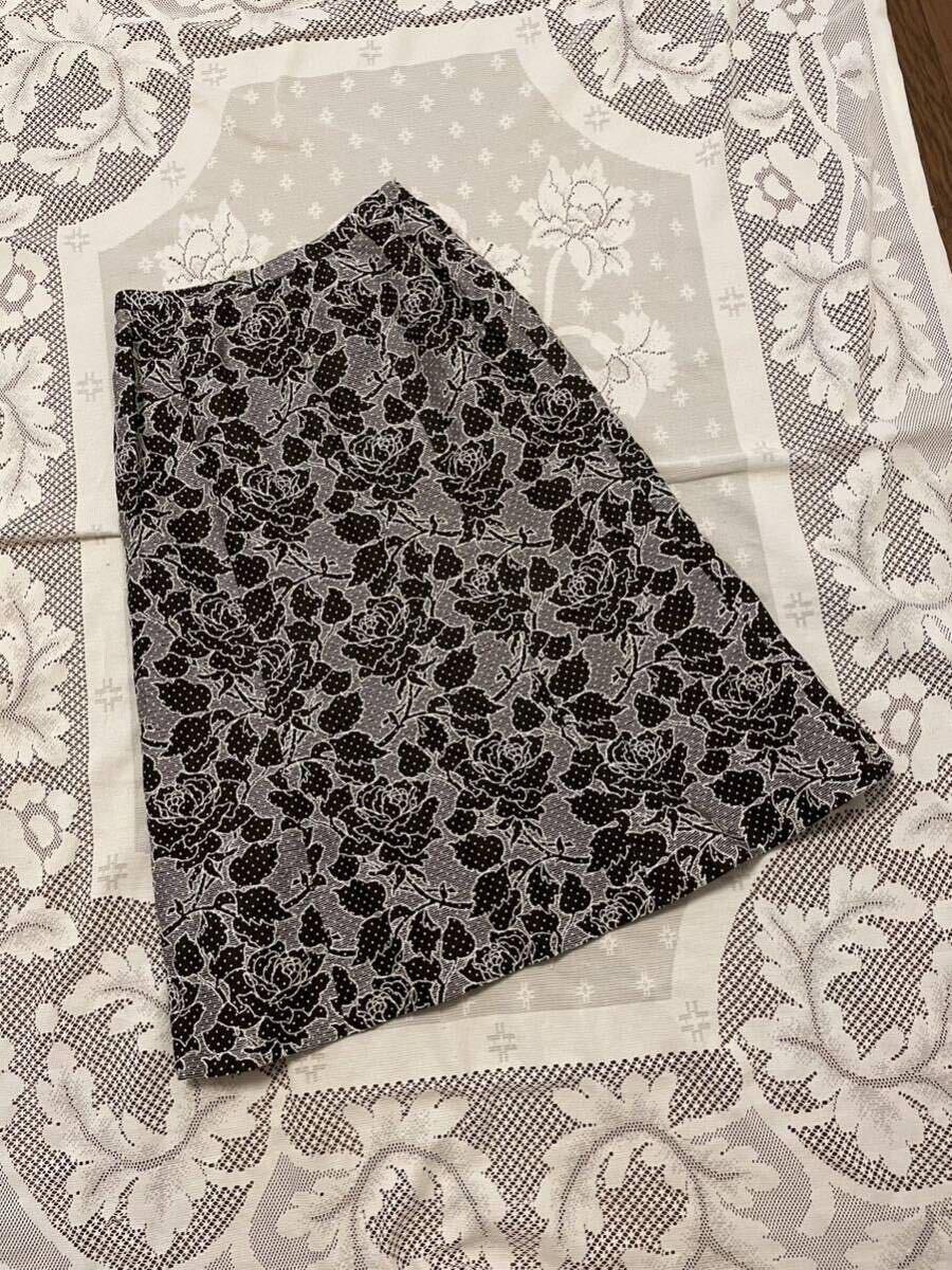 【美品】★レリアン 素敵!花柄刺繍スカート/9★拍卖