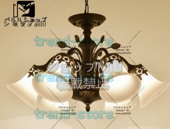 6灯 シャンデリア新品ペンダントライトLEDランプ天井照明器具シーリングライト拍卖