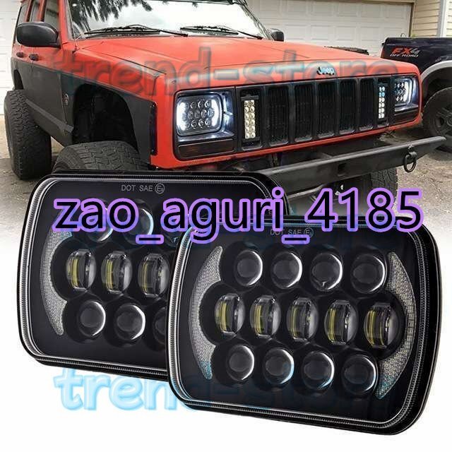 角目ー フルLED ヘッドライト 180SX PS13 サニー サニトラ ダットサン 等に 黒 105W H4 Low/Hi切拍卖