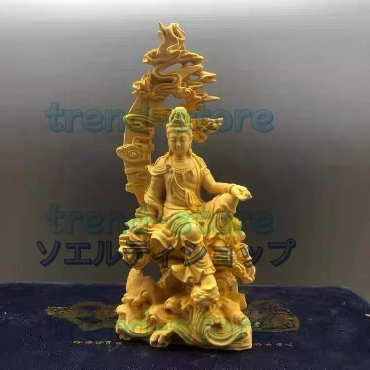 新入荷★ 自在観音菩薩 招財開運 木彫仏像 開運風水 精密細工拍卖