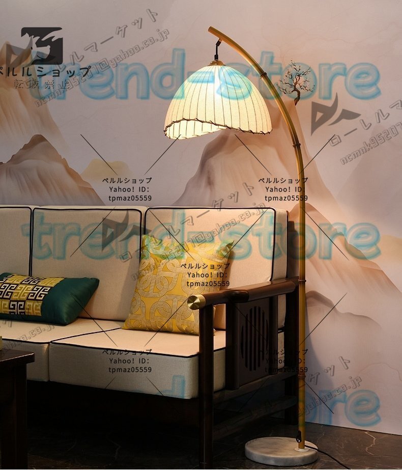 寝室フロアライト LEDフロアスタンド フロアランプ スタンドライト インテリア 照明 おしゃれ 竹 大理石拍卖