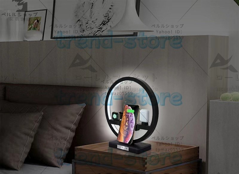 多機能スタンド ベッドサイドランプ LED照明 ナイトライト スマホ充電対応 間接照明 屋内 寝室 常夜灯拍卖