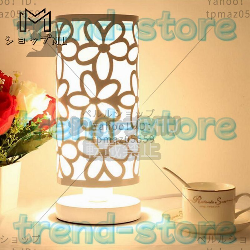 卓上ライト モダン ロマンチック ベッドランプ インテリア照明 おしゃれ LED ライト 円筒形 サンフラワー拍卖