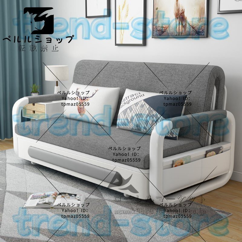 高品質 耐久 便利 折りたたみベッド 収納ケース付き ソファーベッド ダブルベッド 洗える布地綿麻 ソファー 家庭用1.2m拍卖