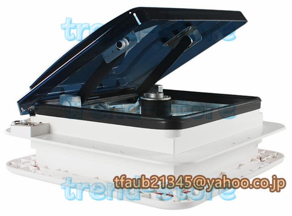 RVルーフファン 12V 3.6W リバーシブル排気ファン RV 空気換気天井ファン 4 LEDライトバー&10ブレード ルーフベント キ 手動拍卖