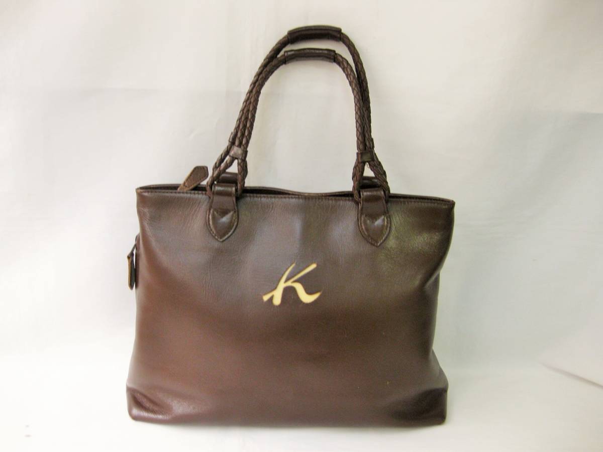 @IK BAG キタムラ 元町 トートバッグ ハンドバッグ 当時物 革 。拍卖