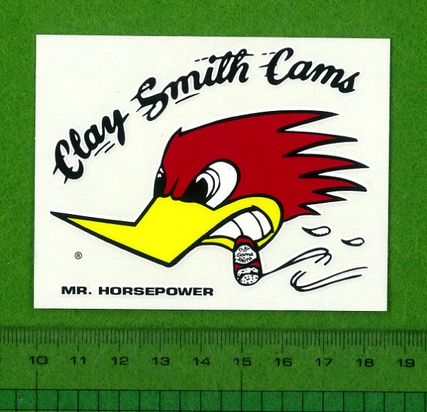 9cm×7cm ミニ クレイスミス ステッカー XSサイズ 左向き フィルム製 シール ムーンアイズ moon eyes mooneyes デカール Clay Smith拍卖