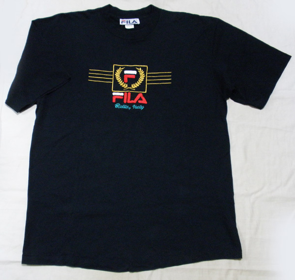 L【90’s/FILA・Tシャツ】フィラ ヴィンテージ 90年代 オールドスクール ヒップホップ 米国製 古着拍卖